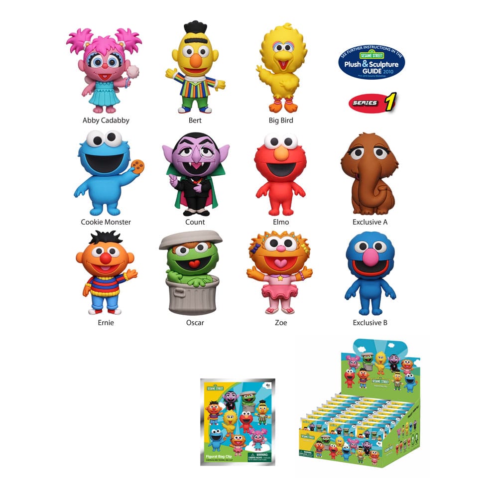 Sesame Street PVC Bag Clips Series 01 Display (24)