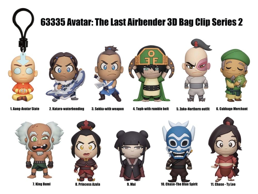 Avatar The Last Airbender 3D PVC Bag Clips Series 2 Blind Bag Display (24)
