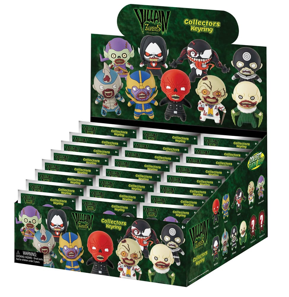 Marvel 3D PVC Bag Clips  Series 1 Zombies Display (24)