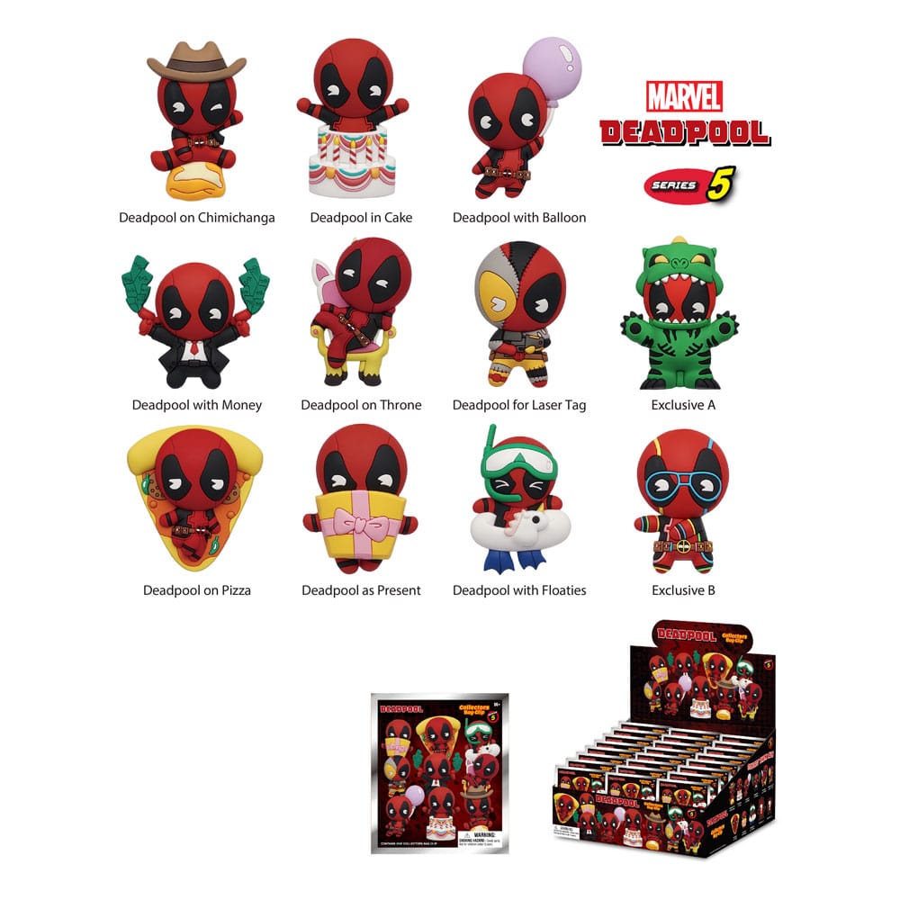 Deadpool PVC Bag Clips Series 5 Display (24)