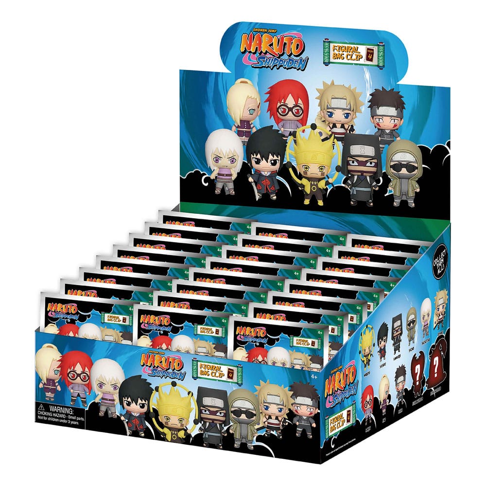 Naruto Shippuden 3D PVC Bag Clips Series 4 Display (24)