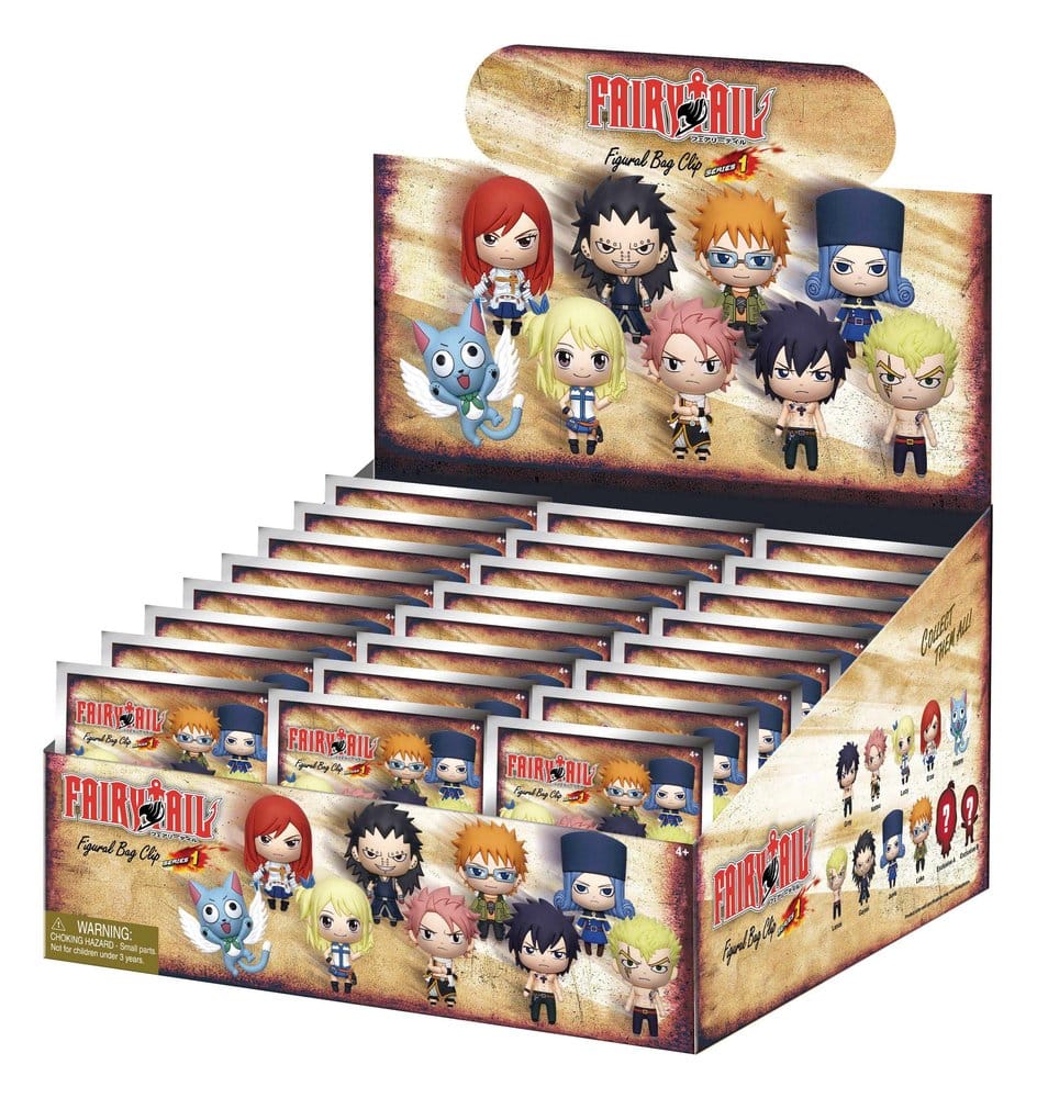 Fairy Tail 3D Foam Bag Clips Serie 1 Display (24)