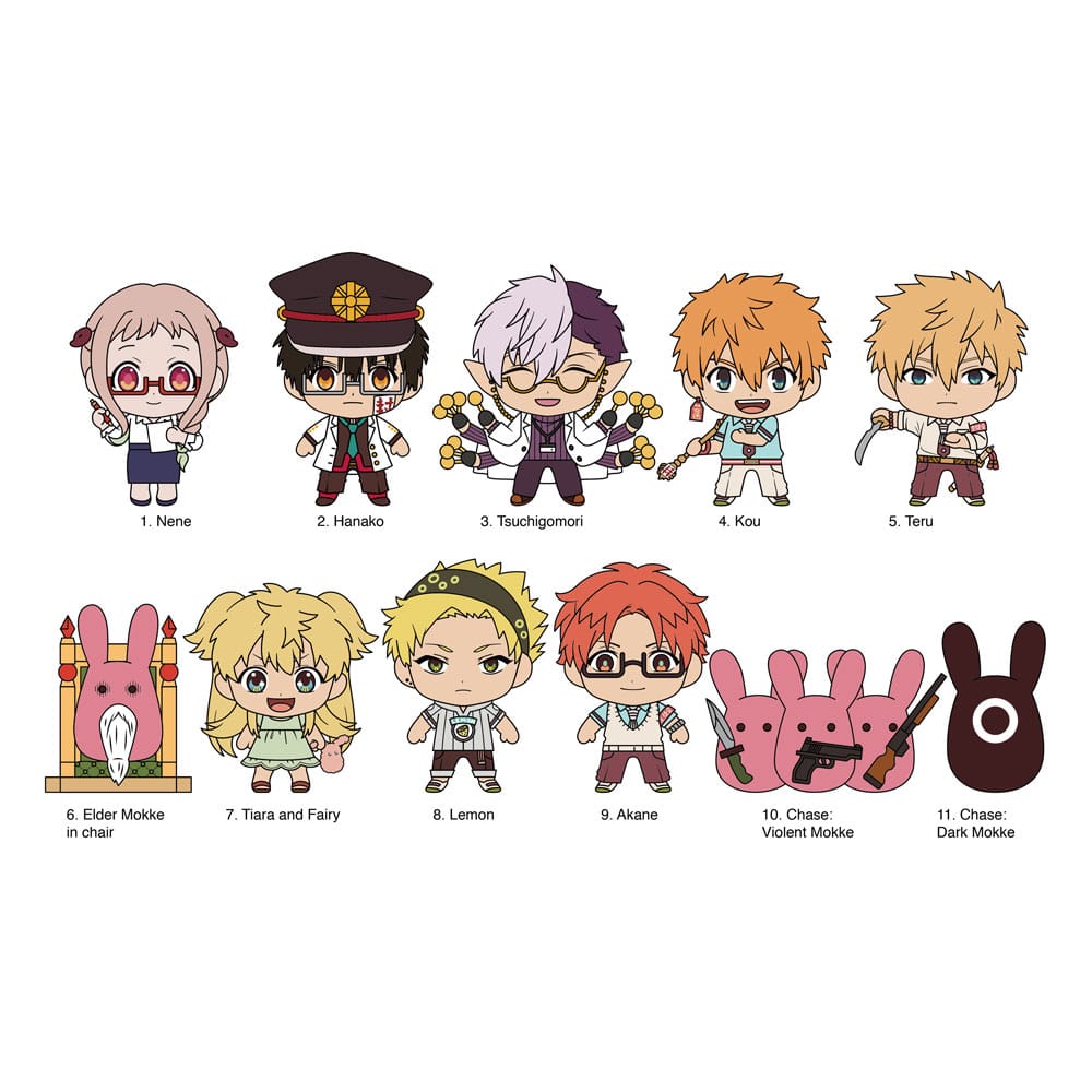 Toilet-Bound Hanako-kun 3D PVC Bag Clips Series 3 Display (24)