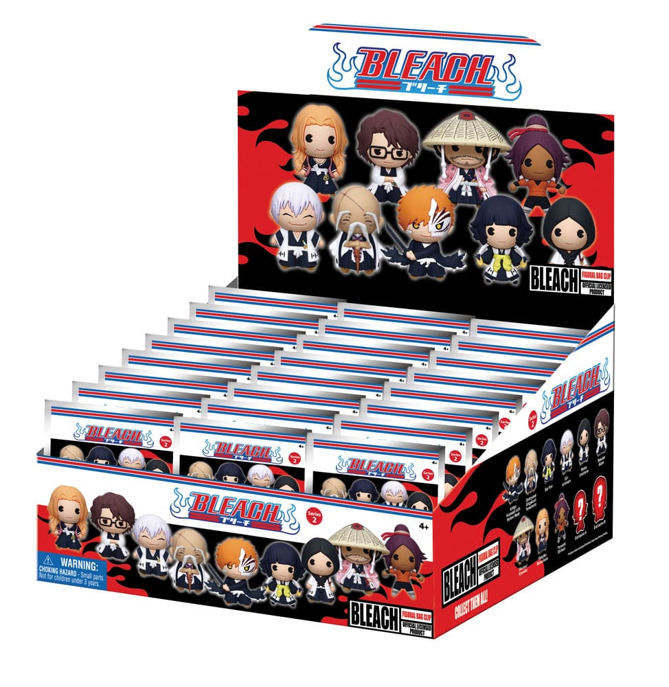 Bleach 3D PVC Bag Clips  Series 2 Display (24)