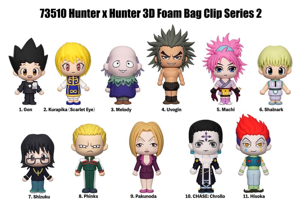 Hunter × Hunter 3D Foam Bag Clips Series 2 Display (24)