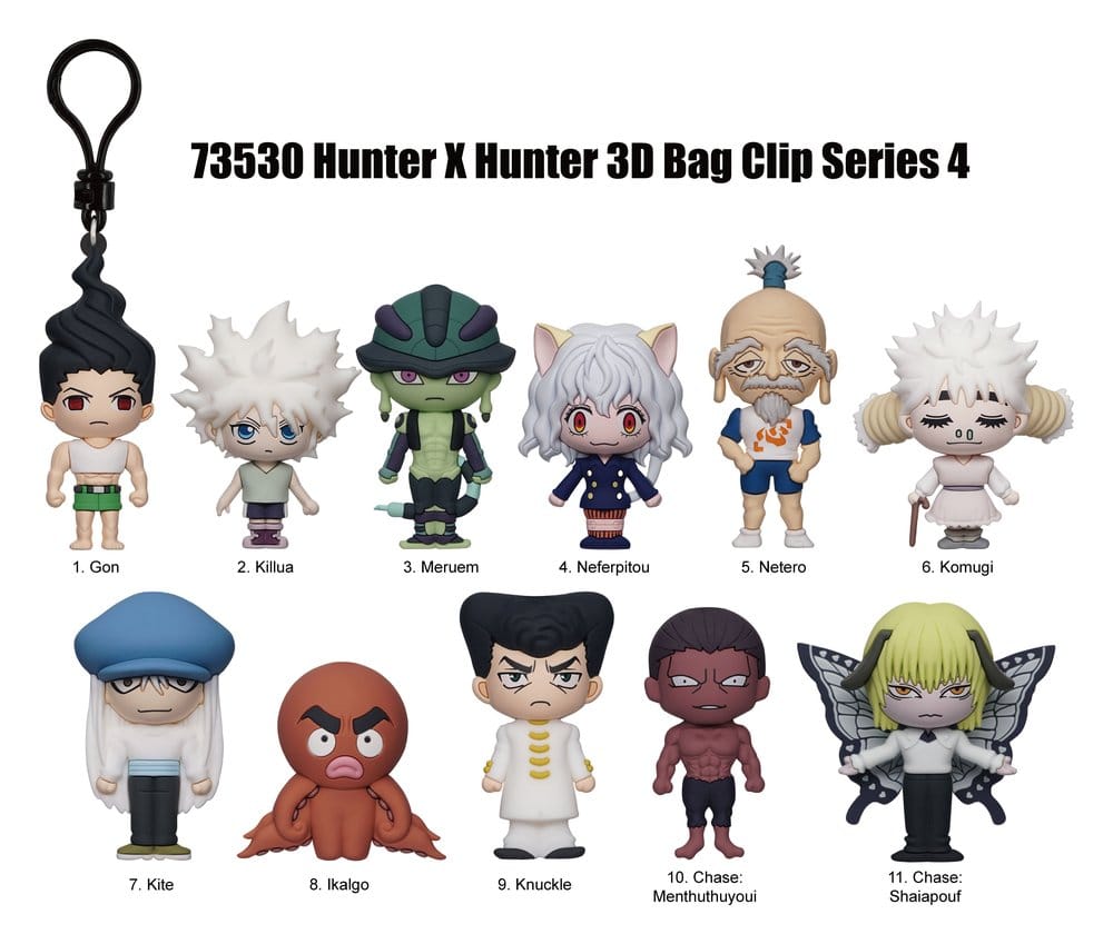 Hunter x Hunter 3D PVC Bag Clips Series 4 Blind Bag Display (24)