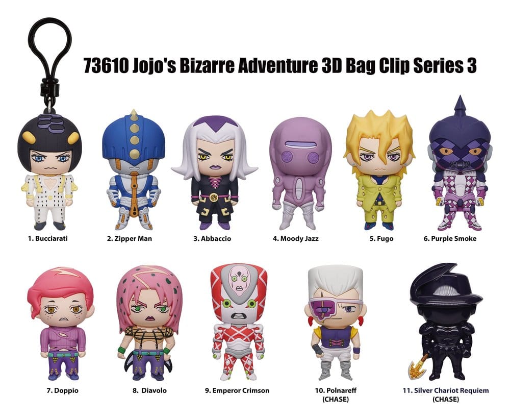 JoJo´'s Bizarre Adventure 3D PVC Bag Clips Series 2 Blind Bag Display (24)