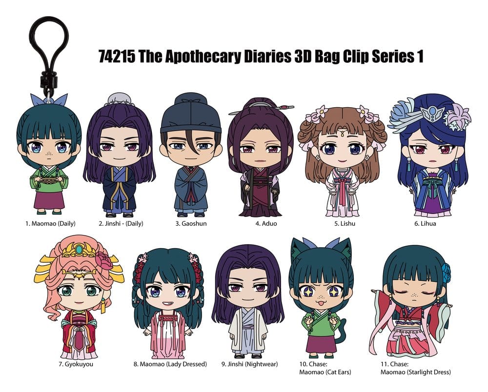 Apothecary Diaries 3D PVC Bag Clips Series 1 Display (24)