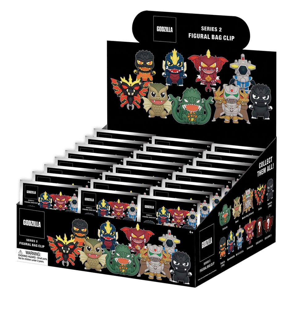 Godzilla  3D PVC Bag Clips  Series 2 Display (24)