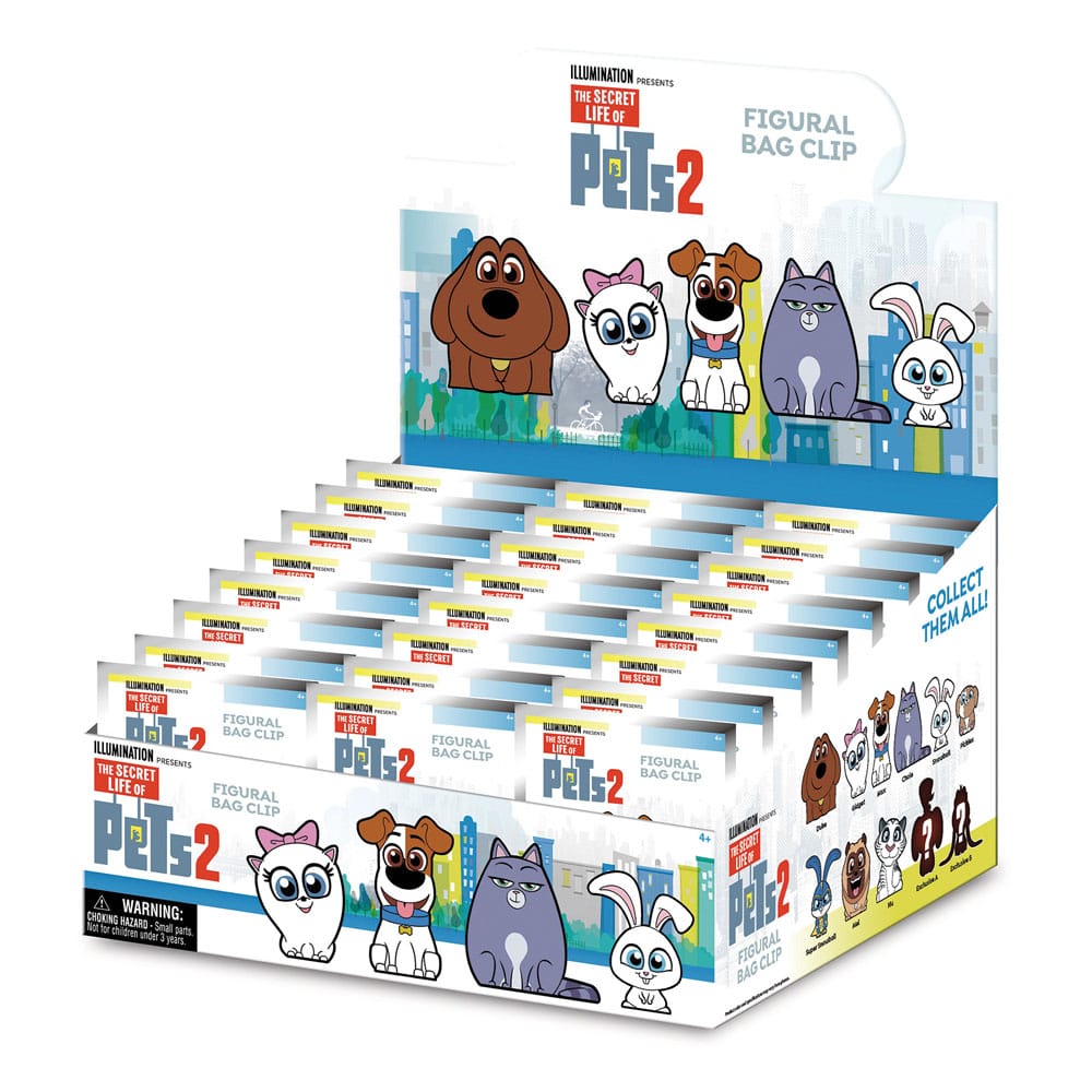 The Secret Life of Pets 3D PVC Bag Clips  Series 1 Display (24)