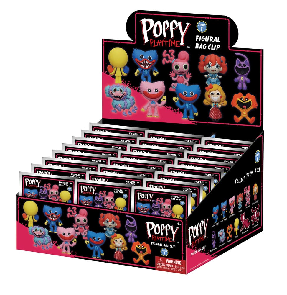Poppy Playtime PVC Bag Clips Series 1 Display (24)