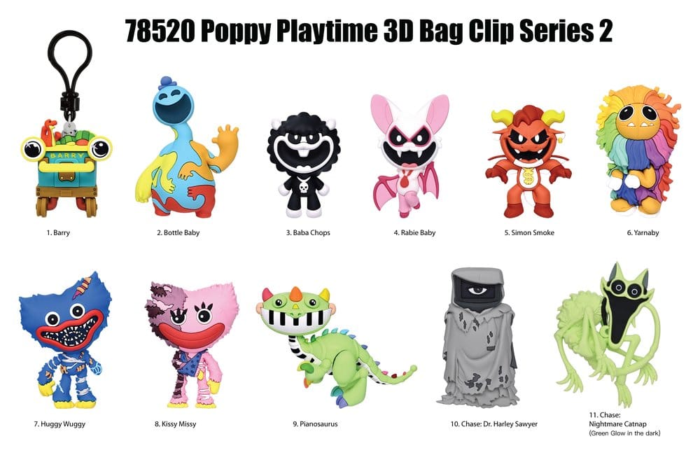 Poppy Playtime 3D Foam Bag Clips Serie 2 Display (24)