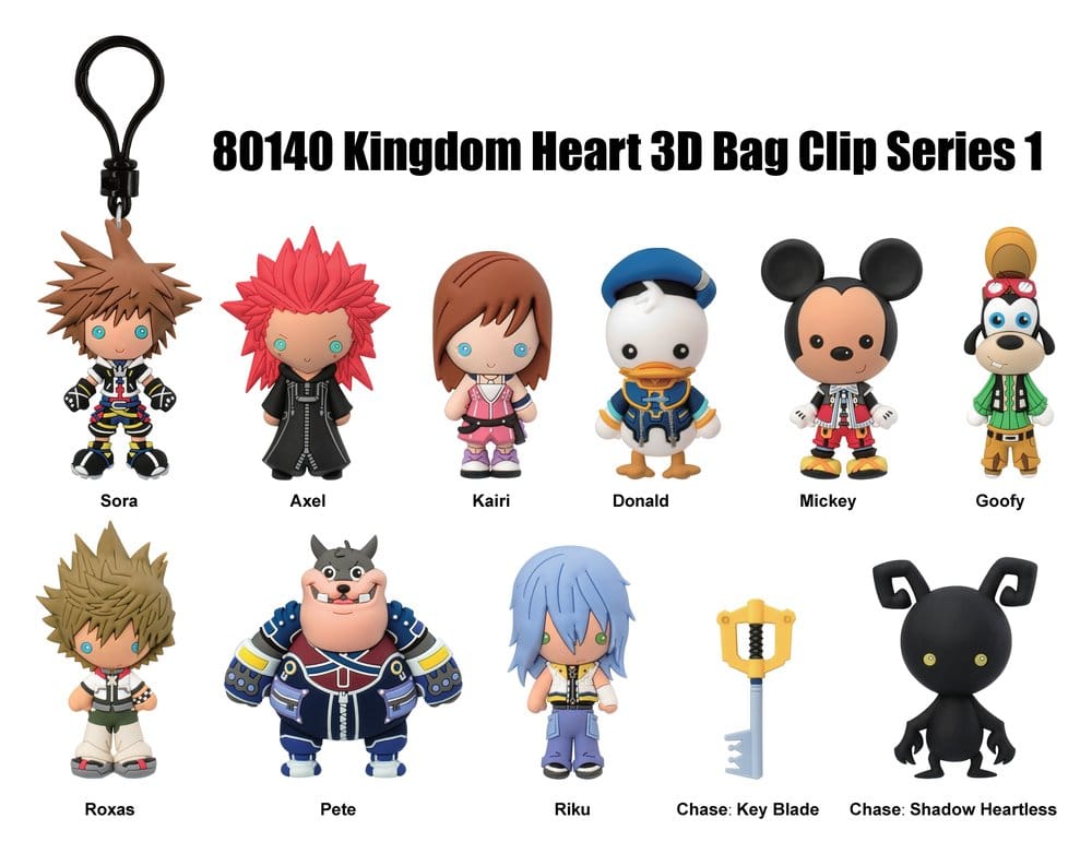 Kingdom Hearts PVC-Taschenclips Serie 1 Display (24)