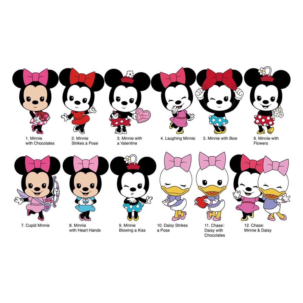 Minnie Mouse 3D PVC Bag Clips Series 1 Display (24)