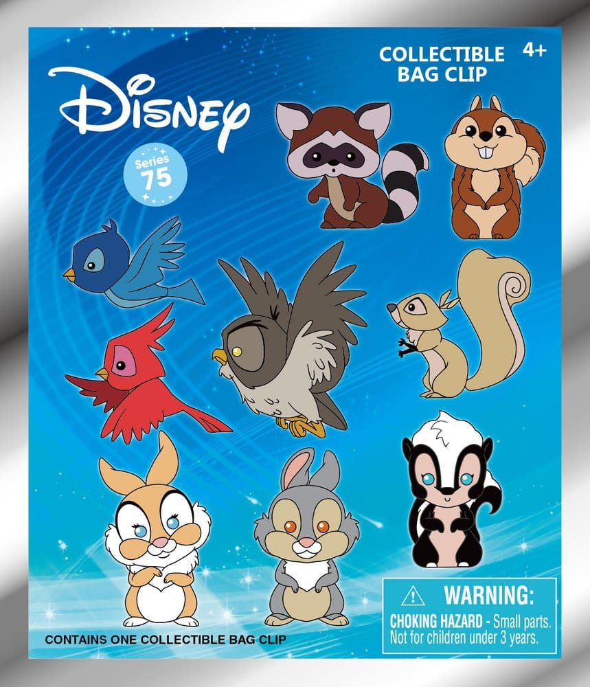 Disney 3D Foam Bag Clips Woodland Characters Series 76 Display (24)