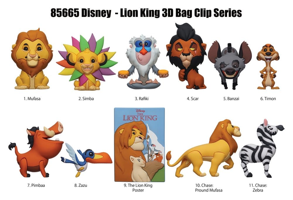 Disney PVC Bag Clips The Lion King 30th Anniversary Display (24)