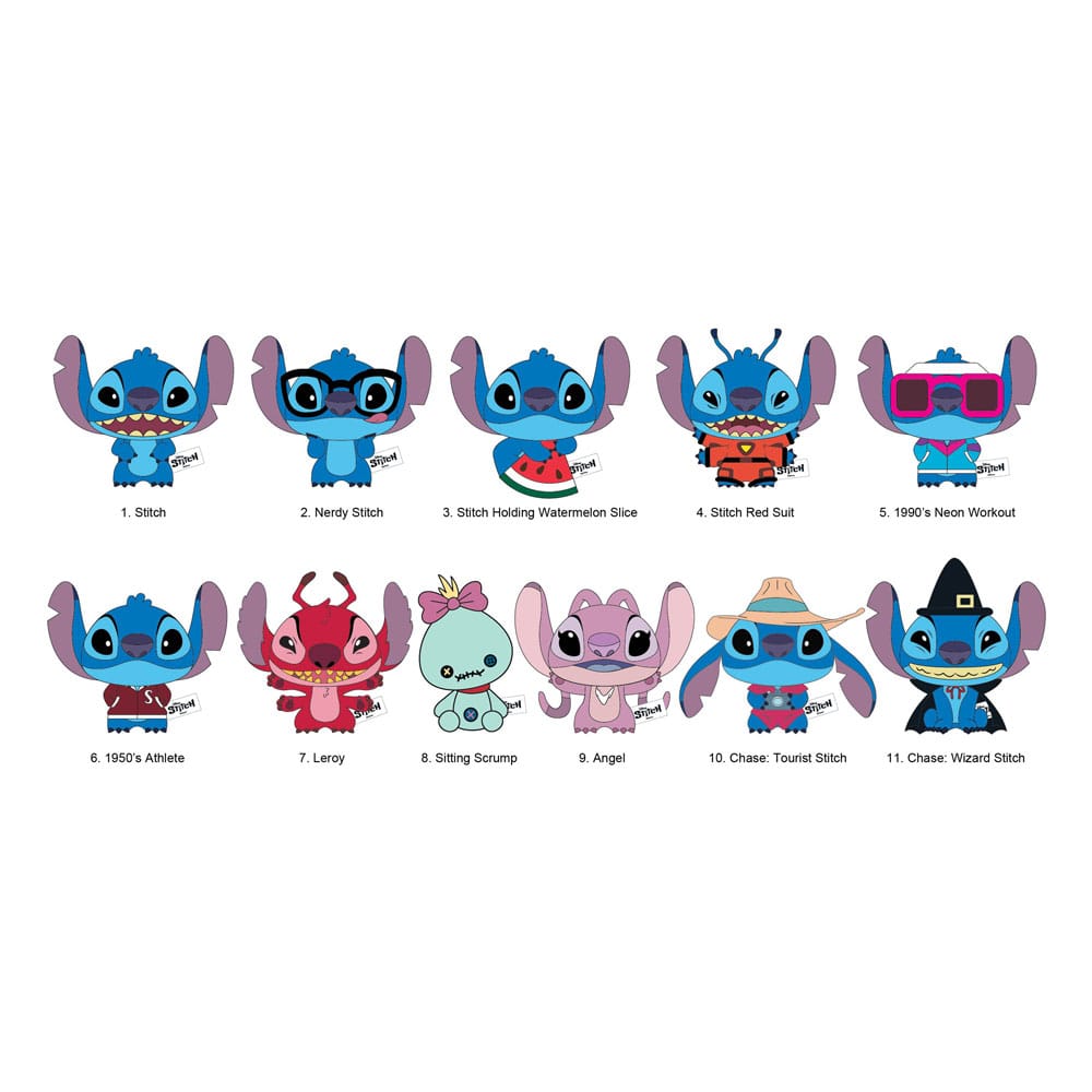 Lilo & Stitch Plush Bag Clips Stitch Charm Display (24)