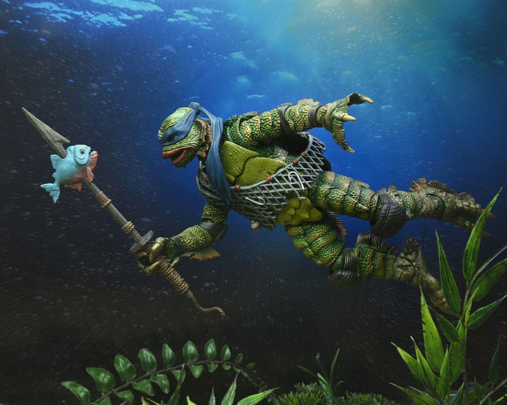 Universal Monsters x Teenage Mutant Ninja Turtles maßstabsgetreue Actionfigur Leonardo als die Kreatur, 18 cm