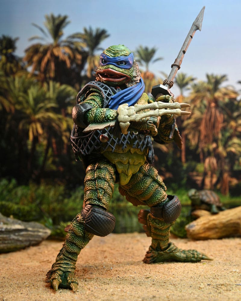 Universal Monsters x Teenage Mutant Ninja Turtles maßstabsgetreue Actionfigur Leonardo als die Kreatur, 18 cm