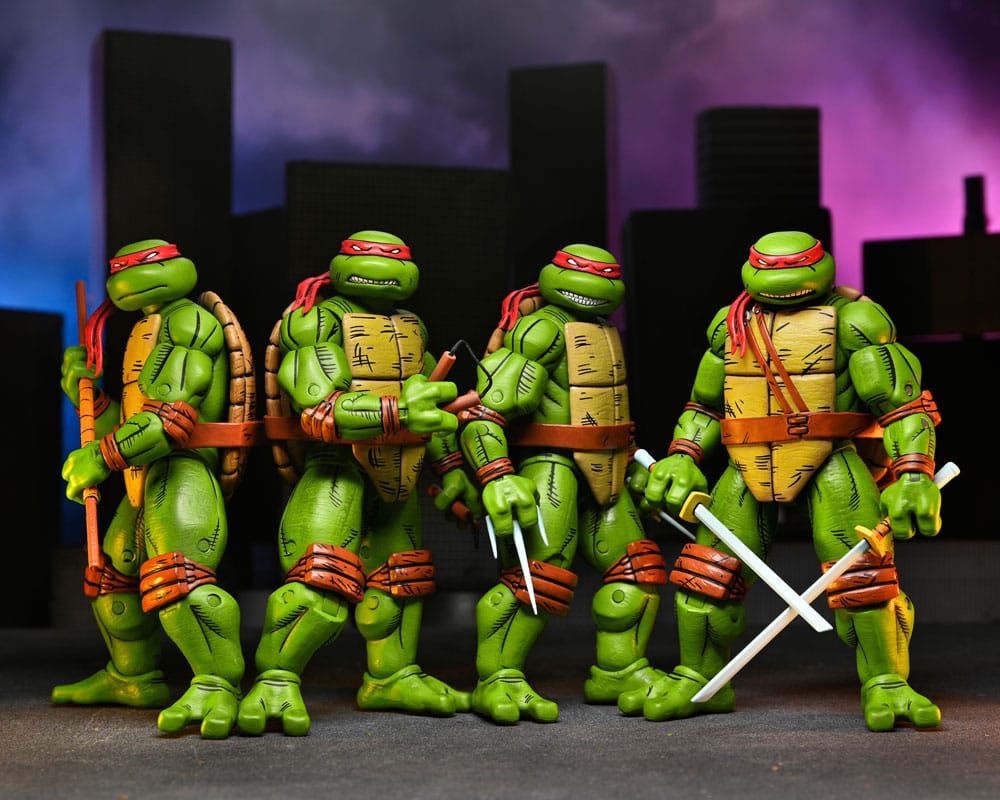 Teenage Mutant Ninja Turtles (Mirage Comics) Action Figures 4-Pack Leonardo, Raphael, Michelangelo, & Donatello 18 cm