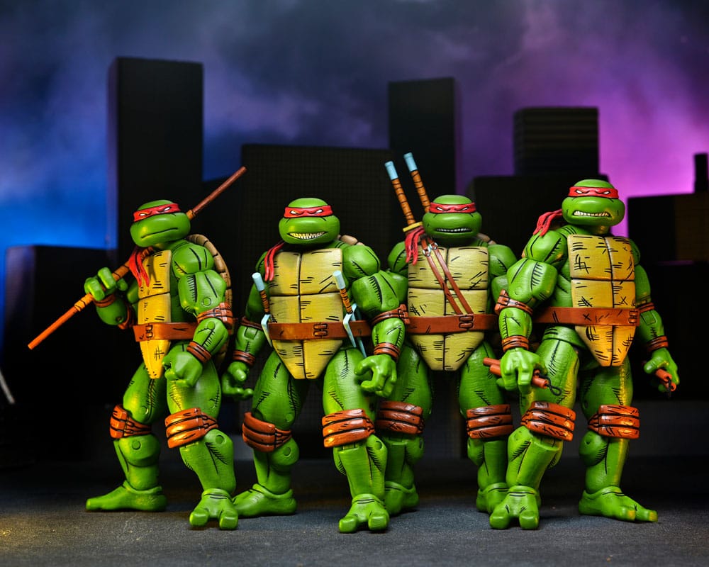 Teenage Mutant Ninja Turtles (Mirage Comics) Action Figures 4-Pack Leonardo, Raphael, Michelangelo, & Donatello 18 cm