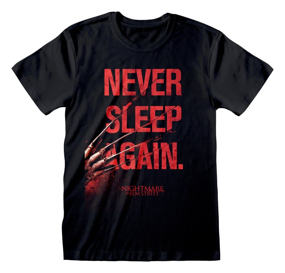 Nightmare on Elm Street T-Shirt Never Sleep Again Black Size L