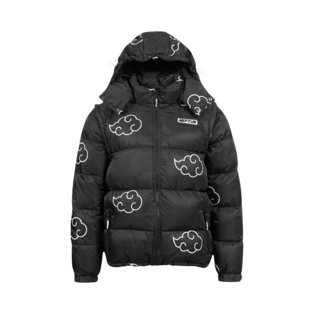 Naruto Puffer Jacket Akatsuki White Size M