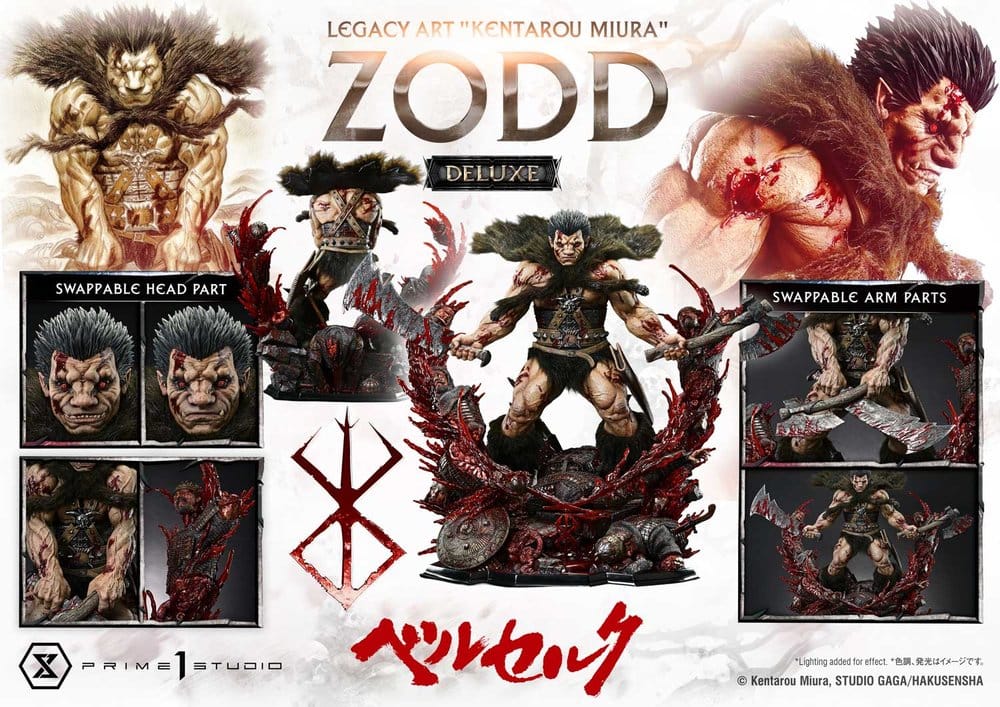 Berserk Legacy Art "Kentarou Miura" Statue 1/4 Zodd DX Bonus Version 88 cm