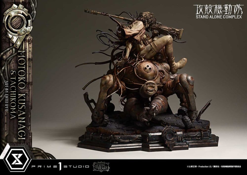 Ghost in the Shell Stand Alone Complex The Legend of Beauty and the Beast Statue 1/4 Motoko Kusanagi & Tachikoma Art by Entei Ryu 53 cm