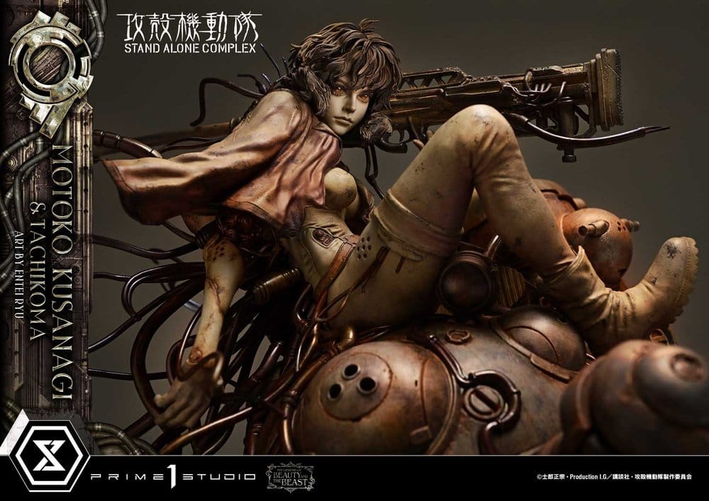 Ghost in the Shell Stand Alone Complex The Legend of Beauty and the Beast Statue 1/4 Motoko Kusanagi & Tachikoma Art by Entei Ryu 53 cm