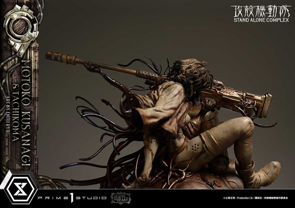 Ghost in the Shell Stand Alone Complex The Legend of Beauty and the Beast Statue 1/4 Motoko Kusanagi & Tachikoma Art by Entei Ryu Bonus Version 53 cm