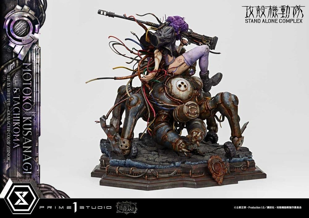 Ghost in the Shell Stand Alone Complex The Legend of Beauty and the Beast Statue 1/4 Motoko Kusanagi & Tachikoma Character color Art by Entei Ryu Bonus Version 53 cm