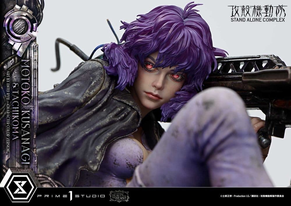 Ghost in the Shell Stand Alone Complex The Legend of Beauty and the Beast Statue 1/4 Motoko Kusanagi & Tachikoma Character color Art by Entei Ryu Bonus Version 53 cm