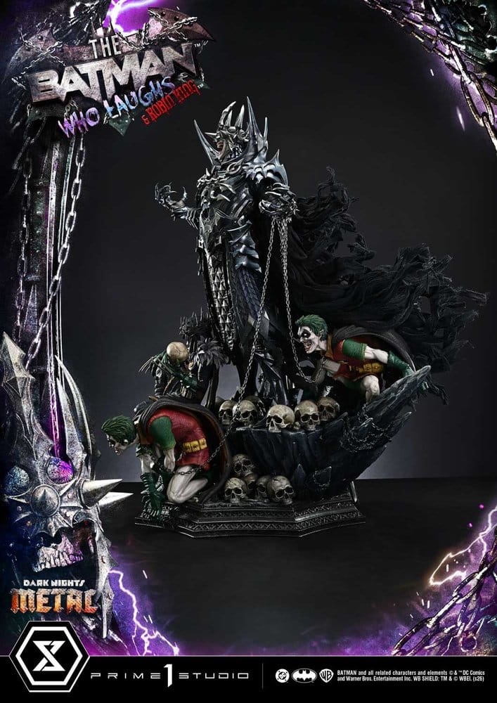 DC Comics Museum Masterline Statue 1/3 Dark Nights: Death Metal The Batman Who Laughs & Robin King Deluxe Version 85 cm