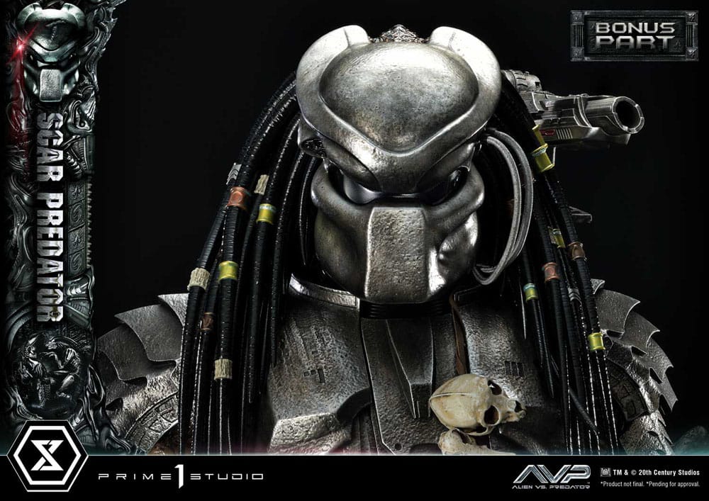 Der Außerirdische vs. Predator Museum Masterline Series Statue 1/3 Scar Predator Deluxe Bonus Version 93 cm