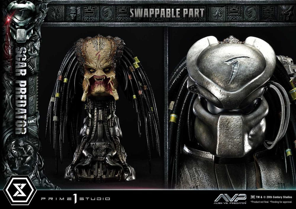 Der Außerirdische vs. Predator Museum Masterline Series Statue 1/3 Scar Predator Deluxe Bonus Version 93 cm
