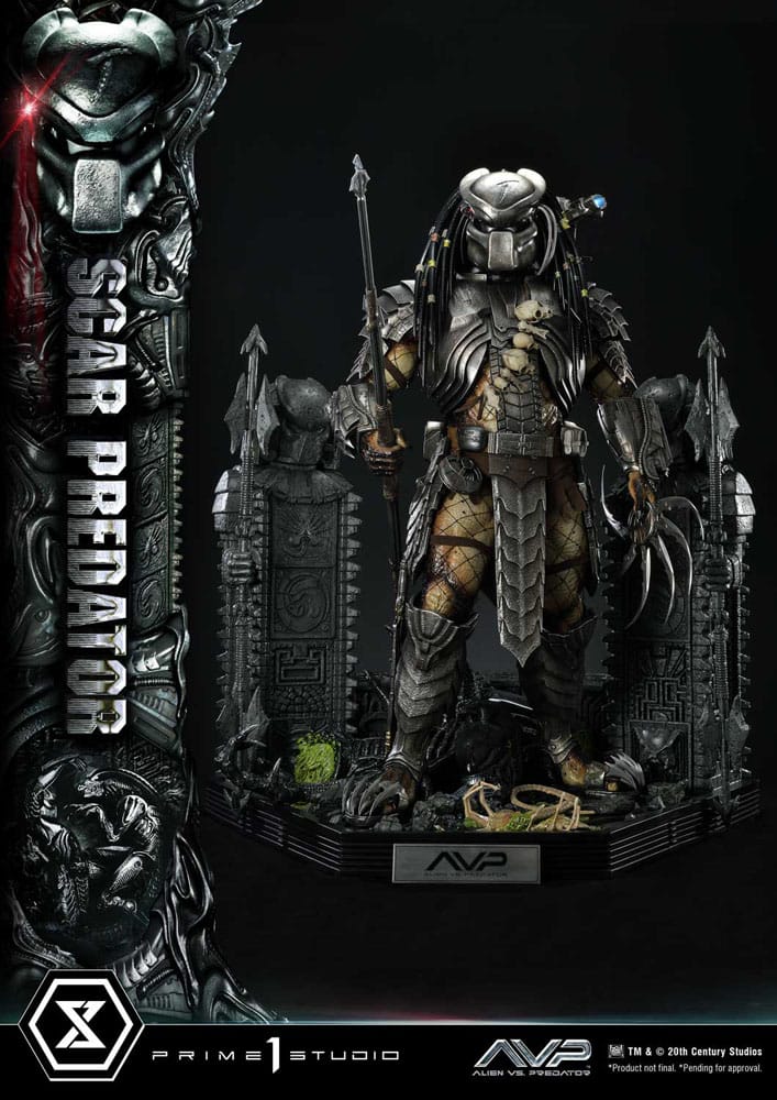 Der Außerirdische vs. Predator Museum Masterline Series Statue 1/3 Scar Predator Deluxe Bonus Version 93 cm