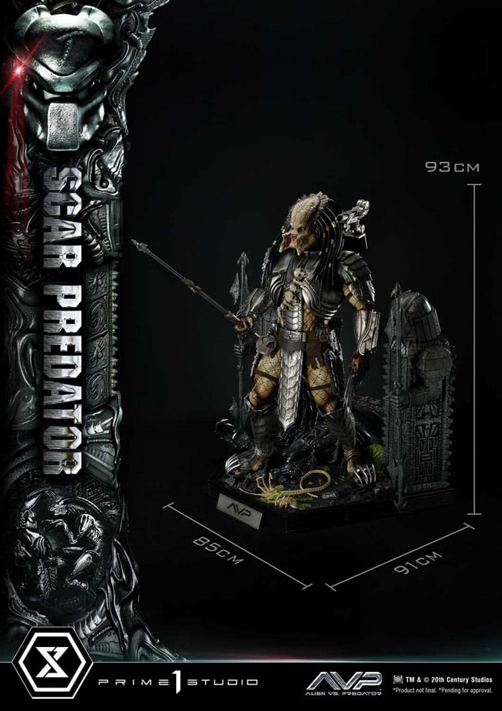 Der Außerirdische vs. Predator Museum Masterline Series Statue 1/3 Scar Predator Deluxe Bonus Version 93 cm
