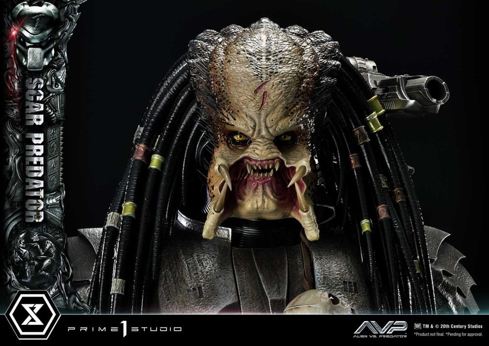 Der Außerirdische vs. Predator Museum Masterline Series Statue 1/3 Scar Predator Deluxe Bonus Version 93 cm