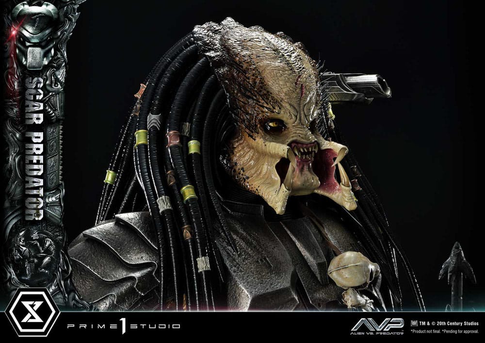 Der Außerirdische vs. Predator Museum Masterline Series Statue 1/3 Scar Predator Deluxe Bonus Version 93 cm