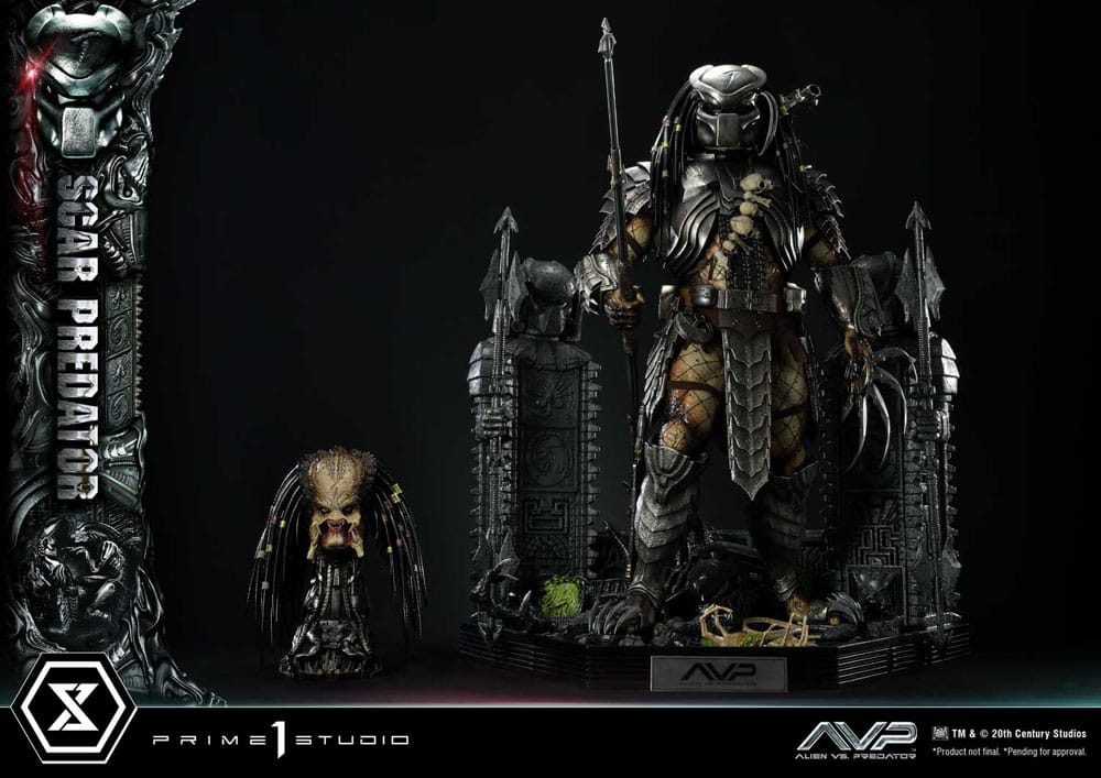 Der Außerirdische vs. Predator Museum Masterline Series Statue 1/3 Scar Predator Deluxe Bonus Version 93 cm