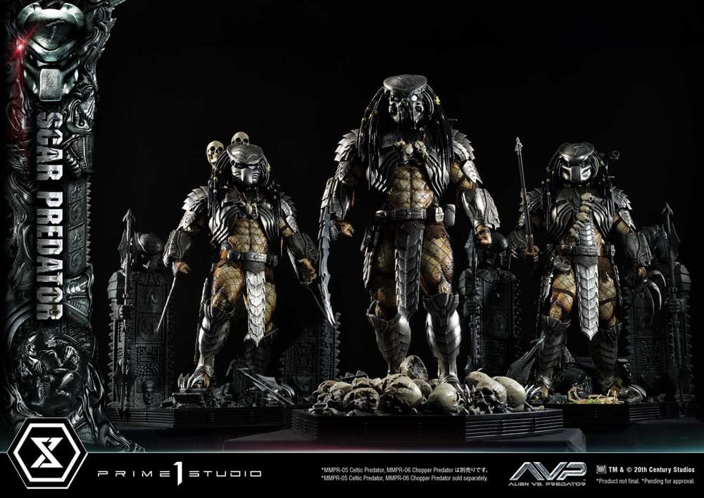 Der Außerirdische vs. Predator Museum Masterline Series Statue 1/3 Scar Predator Deluxe Bonus Version 93 cm