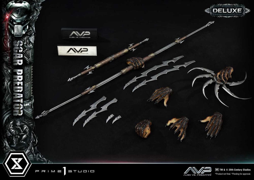Der Außerirdische vs. Predator Museum Masterline Series Statue 1/3 Scar Predator Deluxe Bonus Version 93 cm