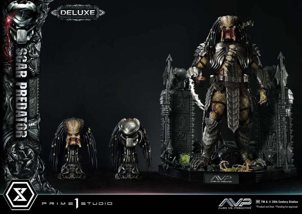 Der Außerirdische vs. Predator Museum Masterline Series Statue 1/3 Scar Predator Deluxe Bonus Version 93 cm