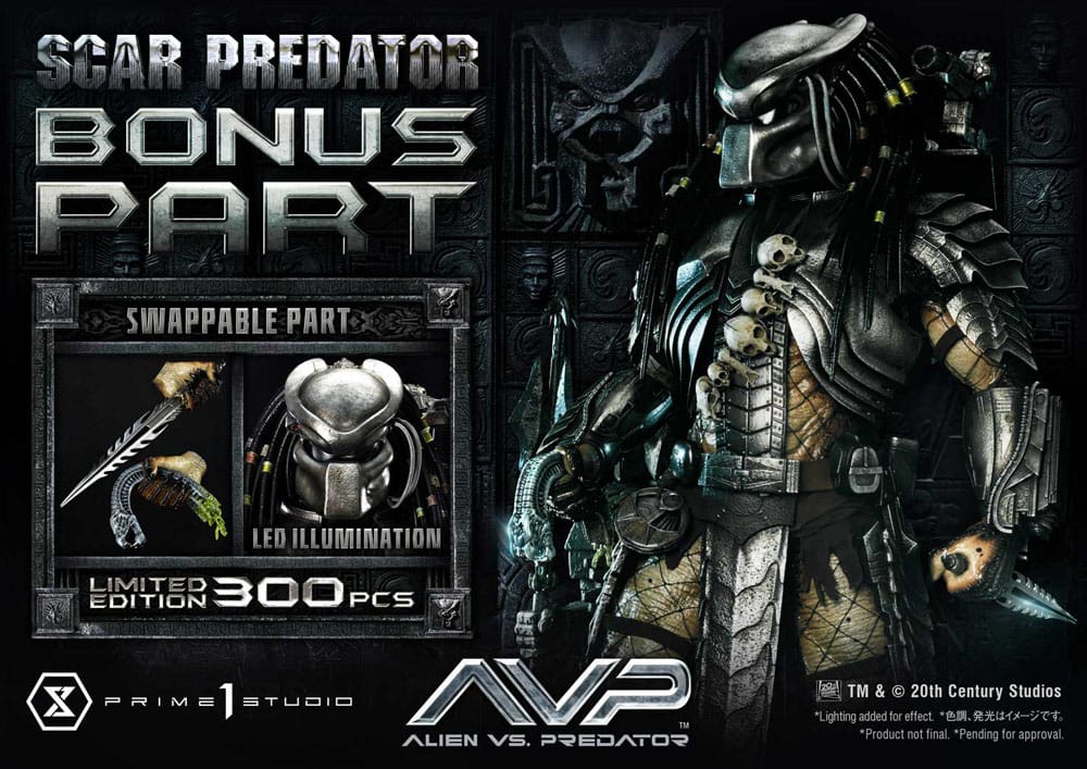 Der Außerirdische vs. Predator Museum Masterline Series Statue 1/3 Scar Predator Deluxe Bonus Version 93 cm