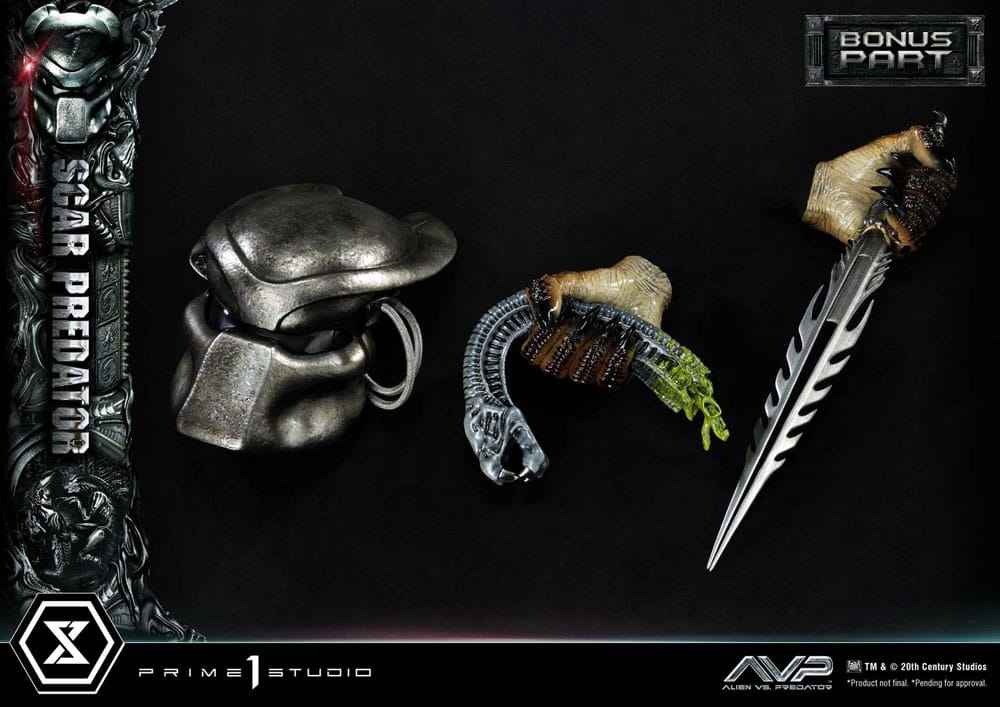 Der Außerirdische vs. Predator Museum Masterline Series Statue 1/3 Scar Predator Deluxe Bonus Version 93 cm