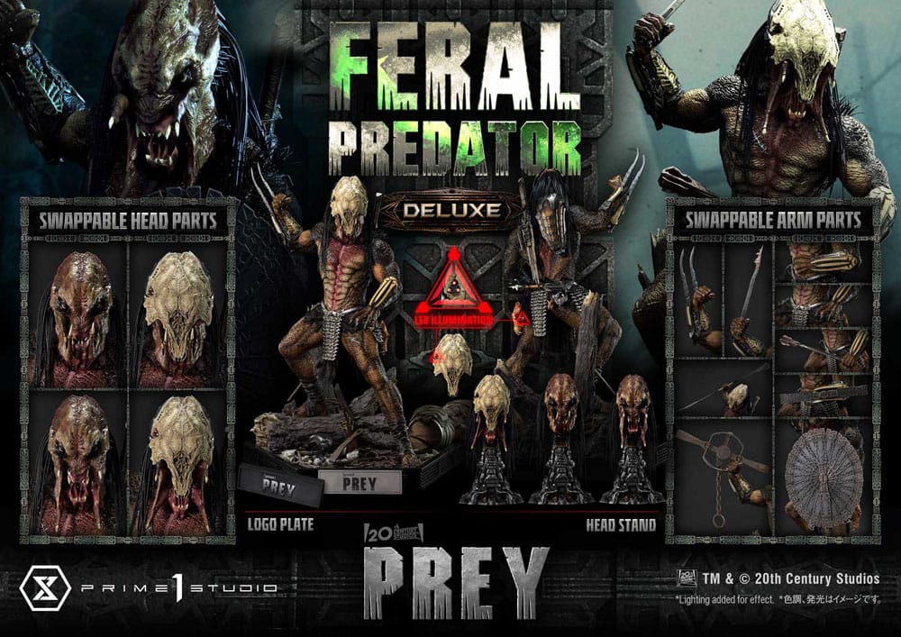 Prey (Movie) Museum Masterline Series Statue 1/3 Feral Predator Deluxe Version 89 cm