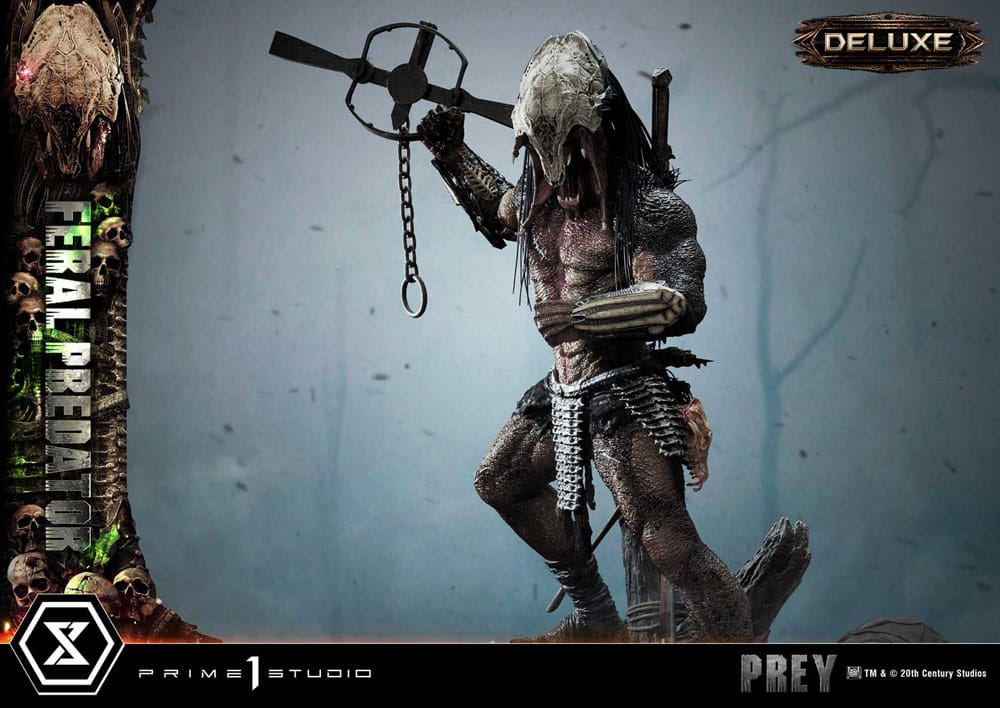 Prey (Movie) Museum Masterline Series Statue 1/3 Feral Predator Deluxe Bonus Version 89 cm