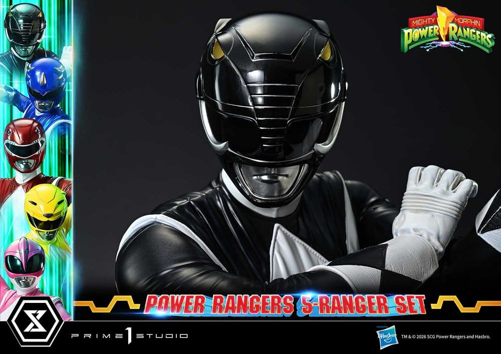Mighty Morphin Power Rangers Premium Masterline Set of 5 Statues 1/4 Deluxe Bonus Version 62 cm