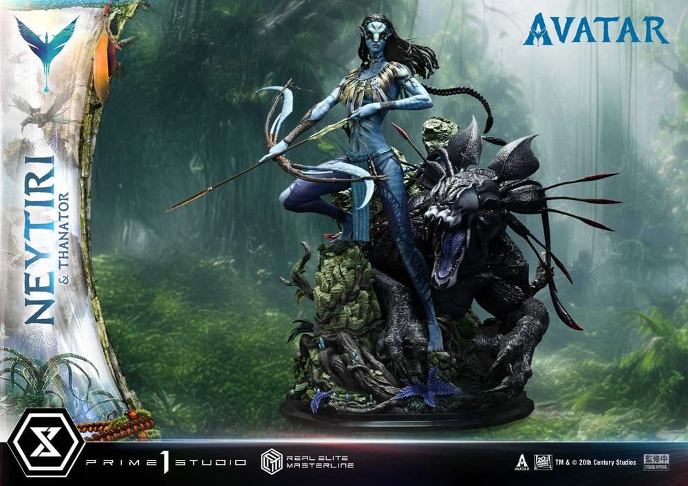 Avatar (Movie) Real Elite Masterline Series Statue 1/4 Neytiri & Thanator 75 cm